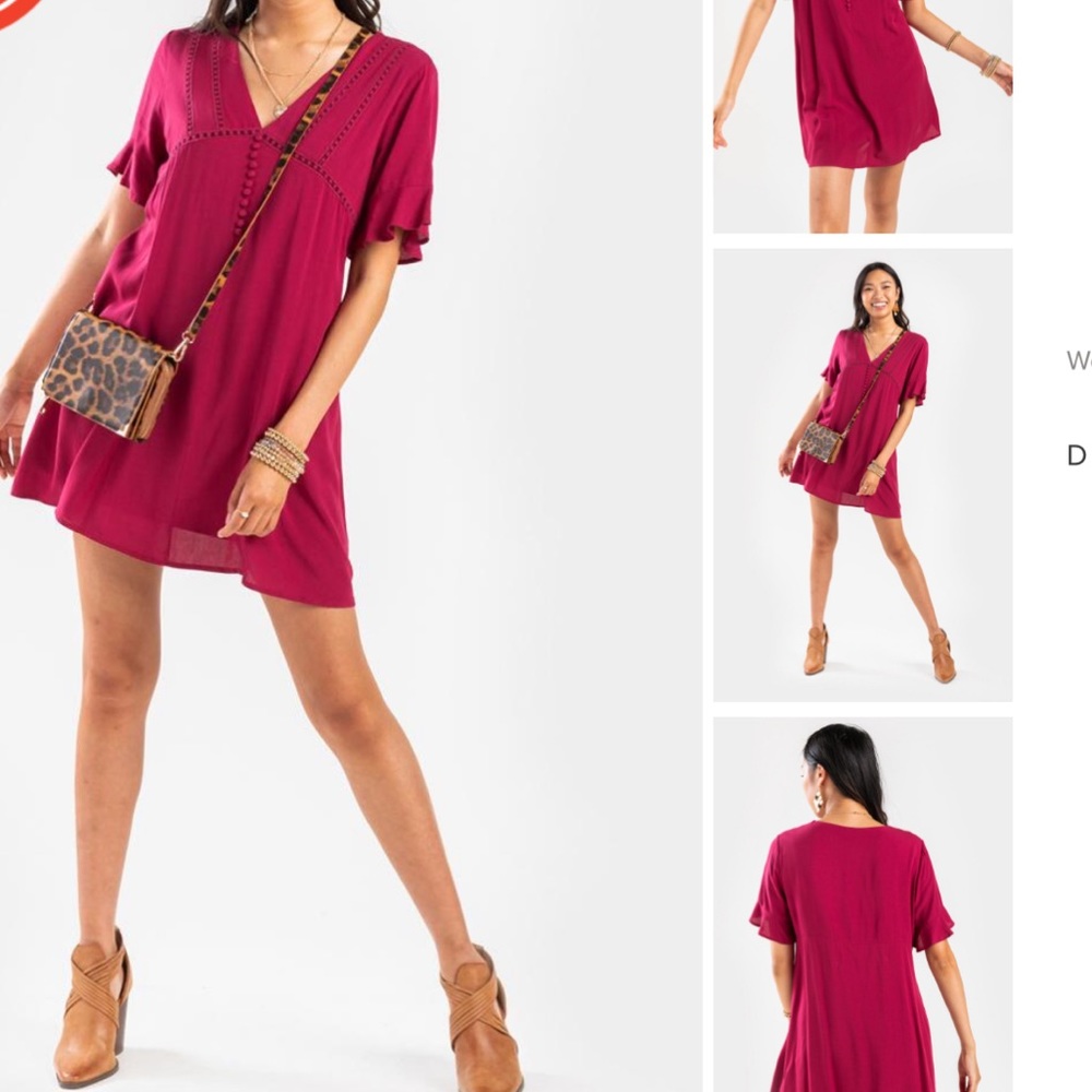 Francesca’s Elliana Front Button Dress